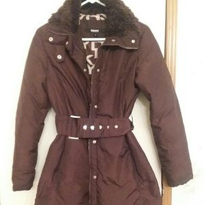 DKNY BROWN COAT-MED